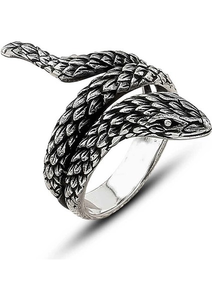 ​gümüş Yılan Erkek Yüzük