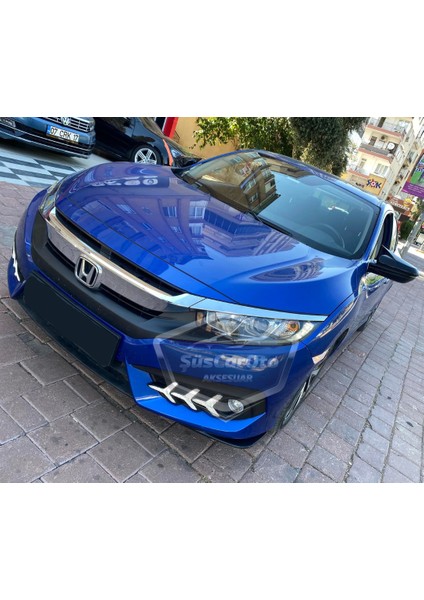 Honda Civic Fc5 Fk7 2016-2021 Batman Yarasa Ayna Kapağı Piano Black Abs Plastik