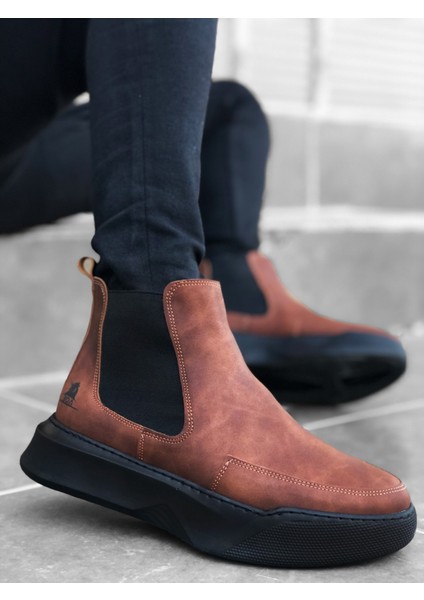 ET0150 Bağcıksız Bantlı Erkek Yüksek Taban Taba Spor Bot fiyatları