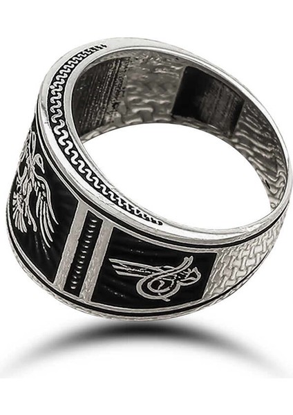 Gümüş Çift Başlı Kartal Erkek Yüzük fiyatları