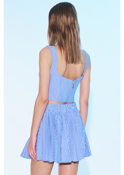 Studio Kadın Yazlık Büstiyer Pamuk Polyester Açık Yaka Kolsuz Indıgo Renk fırsatları