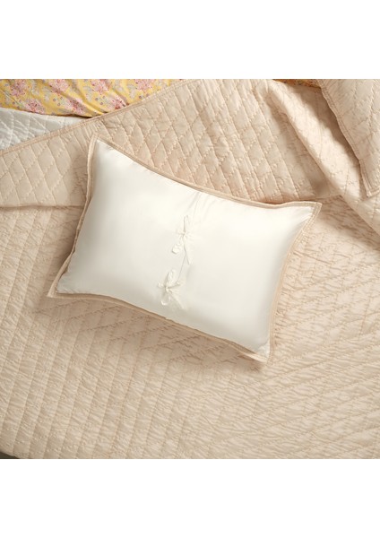 Okhla Çift Kişilik Ipek Yatak Örtüsü Seti 240X260 cm Natural fırsatları