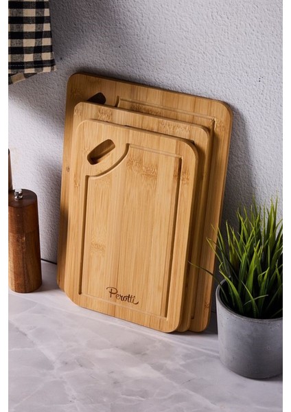 Bambu 3'lü Kesme ve Doğrama Tahtası, Kahverengi, Dayanıklı ve Şık Tasarım fiyatları