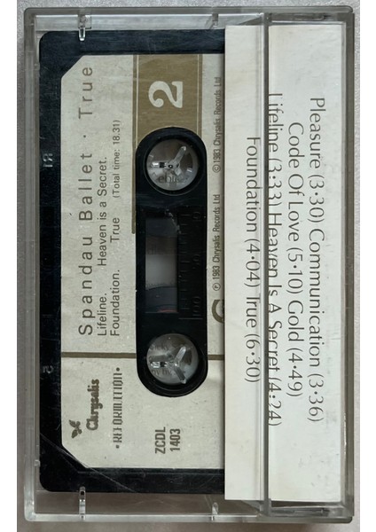 Spandau Ballet True Kaset (Orijnal Dönem Baskı Kaset) fiyatları