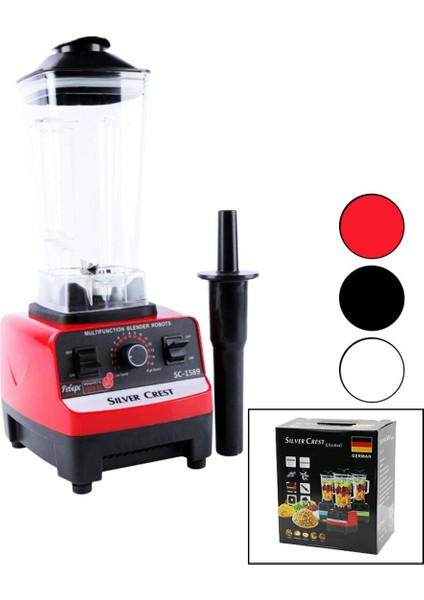 9000W Çok Amaçlı Buz Kırıcı ve Blender Seti, 2lt ve 0.7lt Hazne, Çok Renkli