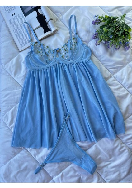 Dantelli Babydoll Gecelik & String Takım fırsatları