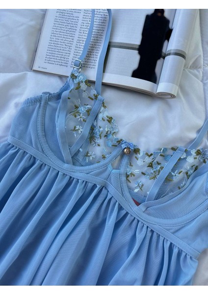 Dantelli Babydoll Gecelik & String Takım