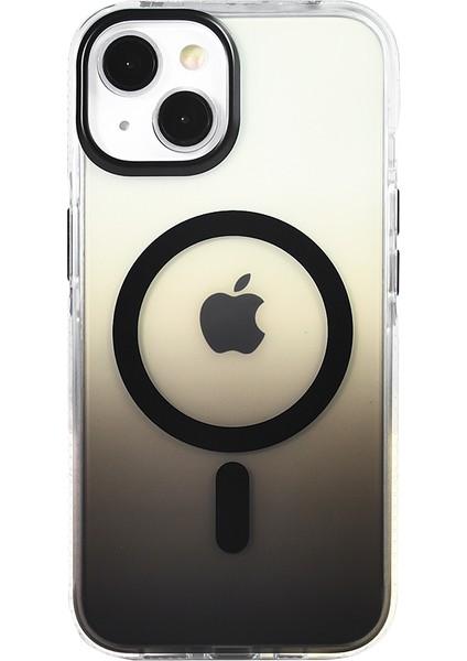 Apple iPhone 14 Kılıf M-Safe Şarj Özellikli Transparan Renk Geçişli Toros Kapak modelleri