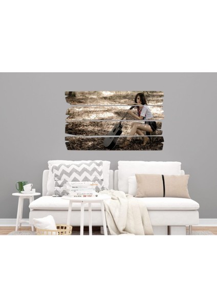 Kahverengi Müzik Aleti Gitar Kız Mdf Tablo 1392 (Model E) modelleri