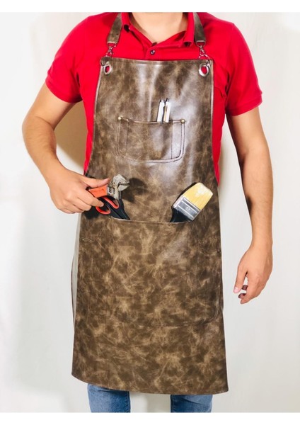Kasap Önlüğü Deri Leke Tutmaz Askılı Önlük Model Şef Restoran Aşçı Önlükleri fiyatları