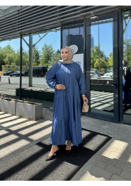 Koyu Kot Renk Hakim Yaka Düğmeli Elbise fiyatları