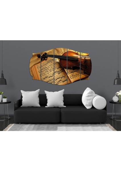 Keman Desenli Mdf Tablo Kahverengi 1382 (Model C) fiyatları