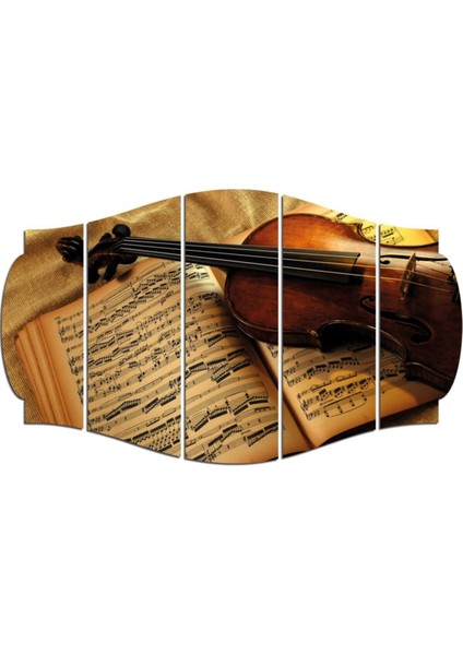 Keman Desenli Mdf Tablo Kahverengi 1382 (Model C) modelleri