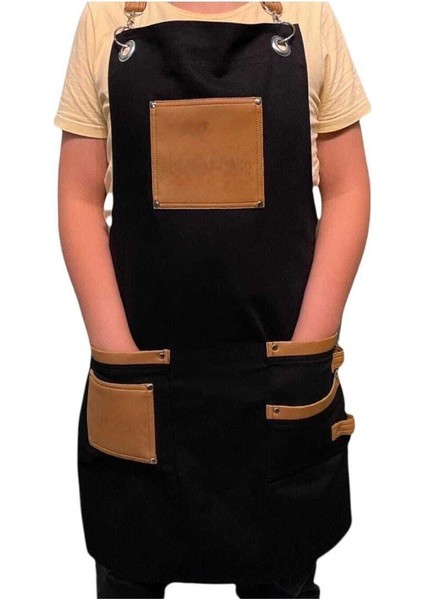 Yeni Sezon Trend Önlükler Deri Cep Detaylı Chef Garson Cafe Önlükleri fiyatları