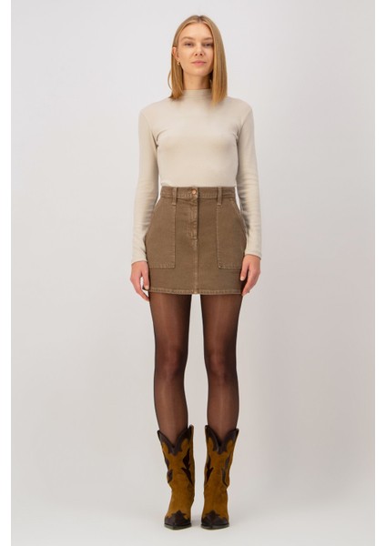 Slim Fit Mini Boy Kahverengi Etek fiyatları