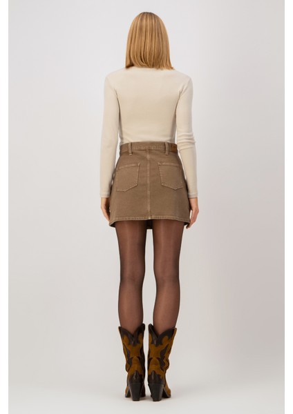 Slim Fit Mini Boy Kahverengi Etek fırsatları