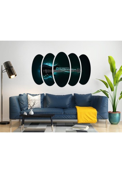 Beyaz Gitar Kız Mdf Tablo 1386 (Model A) Ev Dekorasyonu Şık Aksesuar