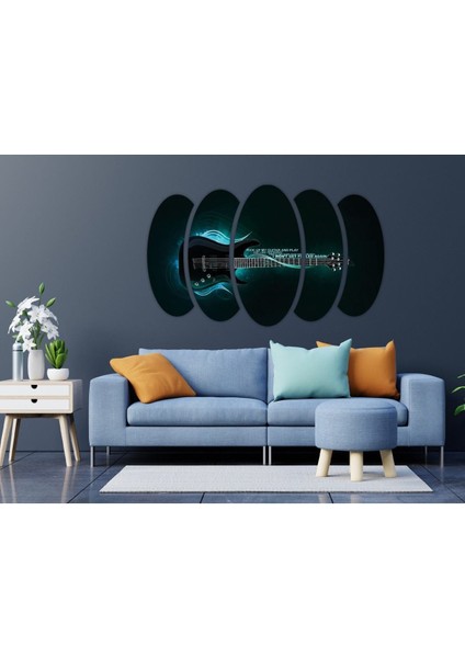 Beyaz Gitar Kız Mdf Tablo 1386 (Model A) Ev Dekorasyonu Şık Aksesuar modelleri