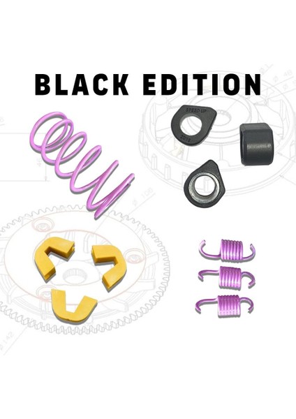 Rks Arome 125 (Kk Scooter) Speedup Performans Paketi (Baga 13.5 Gr)-Black Edition