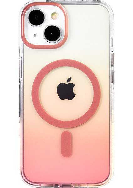 Apple iPhone 14 Kılıf M-Safe Şarj Özellikli Transparan Renk Geçişli Toros Kapak modelleri