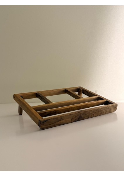 Vıveca El Yapımı Masif Ahşap Ceviz Renkli Laptop Standı – Ergonomik, Taşınabilir, Katlanabilir fırsatları