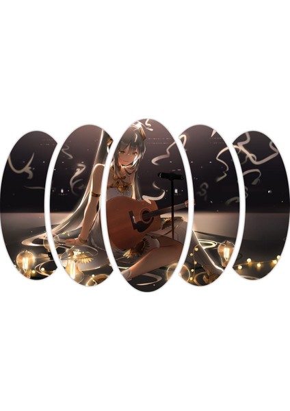 Beyaz Gitar Temalı Mdf Tablo, Şık Dekorasyon Parçası, Model A fırsatları