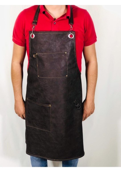 Leke Tutmaz Deri Kasap Önlüğü Yeni Trend Cafe Restoran Bar Garson Chef Deri Önlük fiyatları
