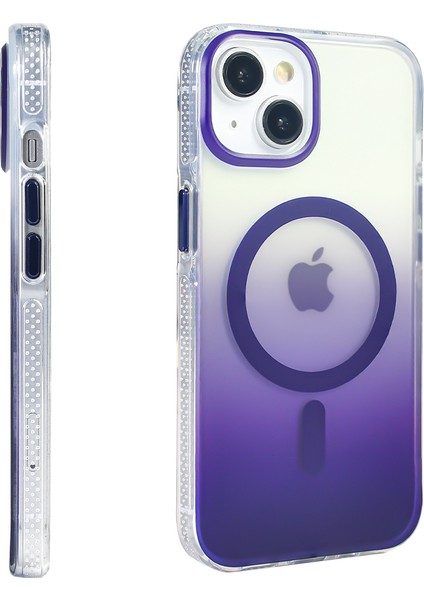 Apple iPhone 14 Kılıf M-Safe Şarj Özellikli Transparan Renk Geçişli Toros Kapak fiyatları