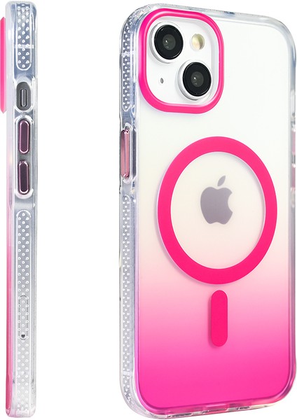 Apple iPhone 14 Kılıf M-Safe Şarj Özellikli Transparan Renk Geçişli Toros Kapak fiyatları