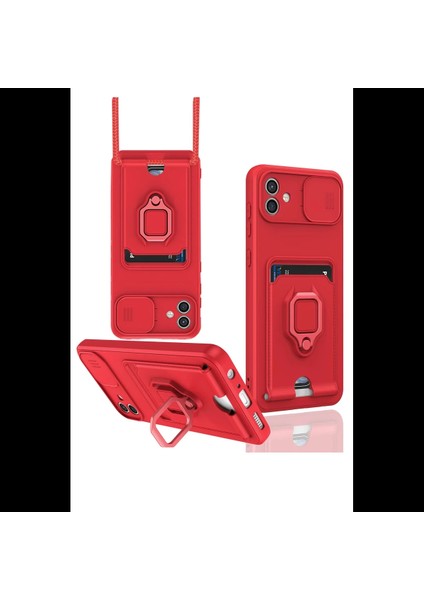 Samsung Galaxy A05 Kılıf Zuma Kartvizitli Yüzüklü Silikon