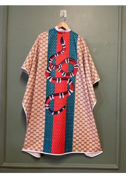 Yılan Desenli Penuar Berber Önlüğü Saç Kesim Önlüğü Tıraş Önlüğü