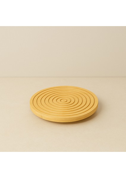 Bambu Dekoratif Yuvarlak Sunum Tabağı, 360 Derece Dönebilen Servis Tabağı, (28 x 28 Cm) fiyatları