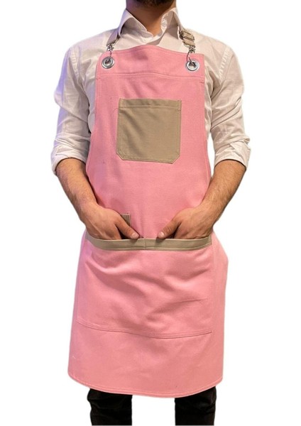 Pembe Trend Önlük Cafe Restoran Ayarlanabilir Askılı Önlük Model fiyatları