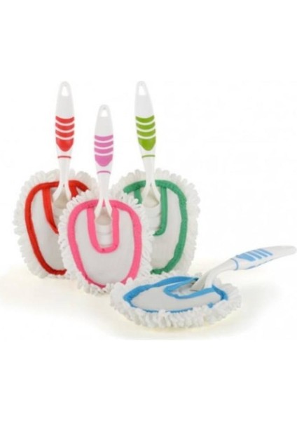 Turuncu Mikrofiber Toz Alıcı Seti, 4'lü, Hafif ve Etkili Temizlik Aracı