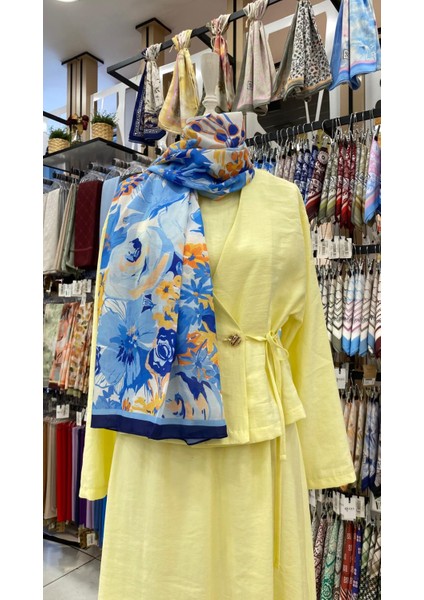 Gökyüzü Çiçeği Şal Lacivert