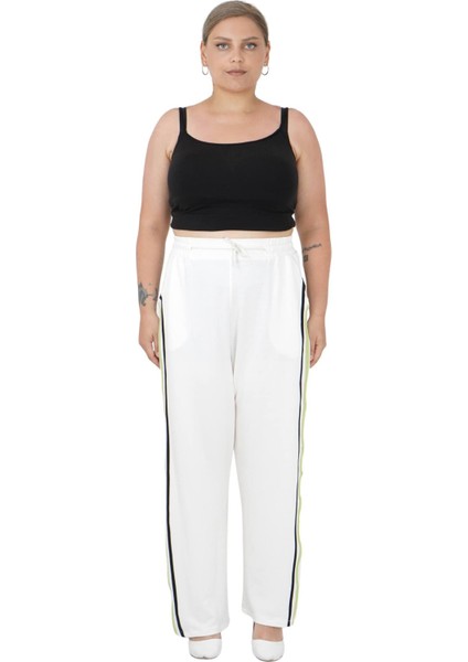 Kadın Büyük Beden Beyaz Uzun Kollu Alt Üst İkili Takım fırsatları