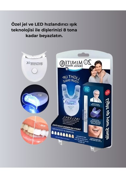Msa-Shop Beyazlatma Kalemli LED Diş Parlatma Seti fırsatları