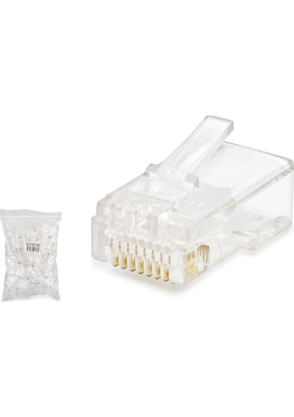 Cat5 Konnektör RJ45 100LÜ Paket Şeffaf HDX5007 (336336)