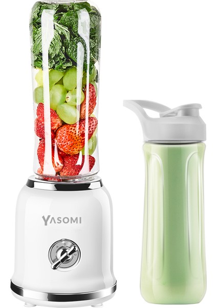 Beyaz Retro Smoothie Blender, Türkiye Garantili, Şık ve Kullanışlı Tasarım