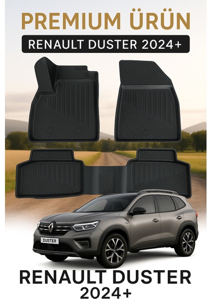 Renault Duster 2024+ Uyumlu 3D Oto Paspas Premium modelleri