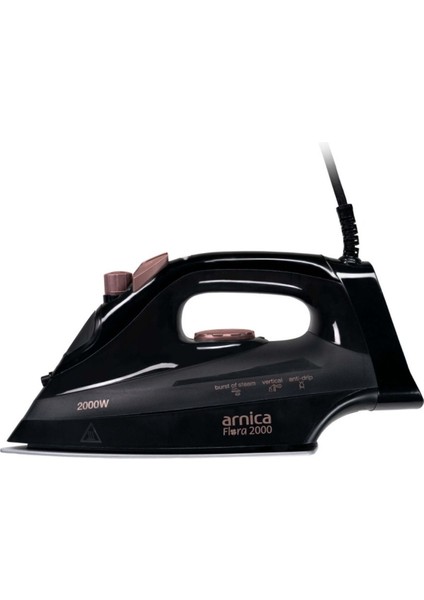 Buharlı Ütü, Siyah-Rose, Hafif ve Kullanışlı, Hızlı ve Etkili Ütüleme Sağlar.