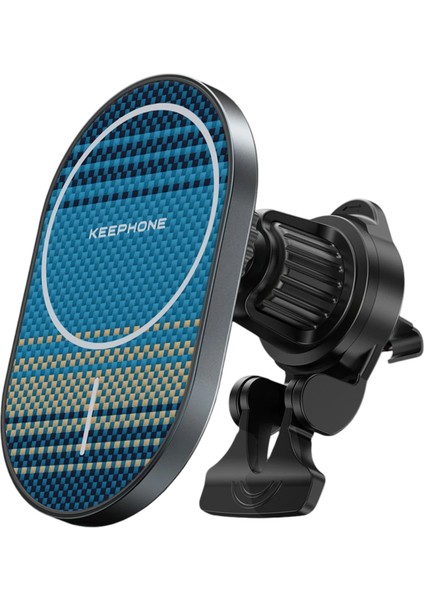 Kevlar Karbon Tasarım Seanova 2in1 360 Derece Ayarlanabilir 15W Kablosuz Şarj Destekli Manyetik Magsafe Telefon Tutucu