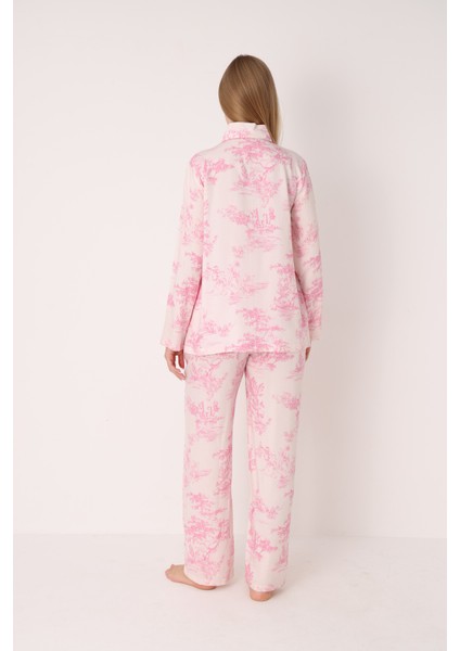 Pembe Önden Düğmeli Pijama Takım modelleri