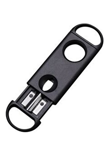 V-Cut ve Düz Puro Makası Kesicisi Ergonomik Tasarım 11,9 cm Siyah RA48