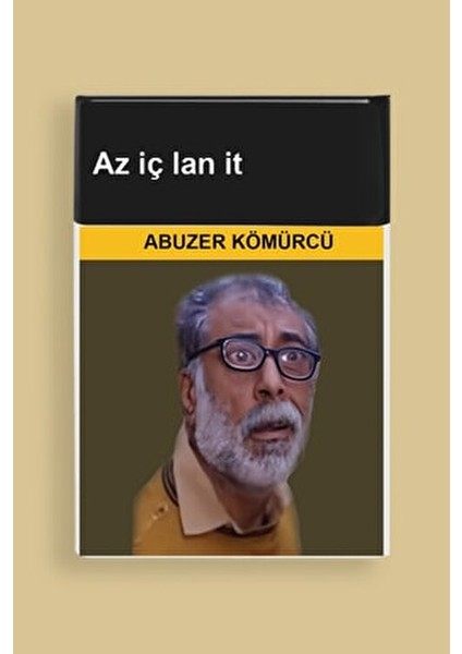 Abuzer Kömürcü Sigara Tabakası Ergonomik Kullanım ve Şık Tasarım 9x6 cm Siyah-Beyaz fiyatları