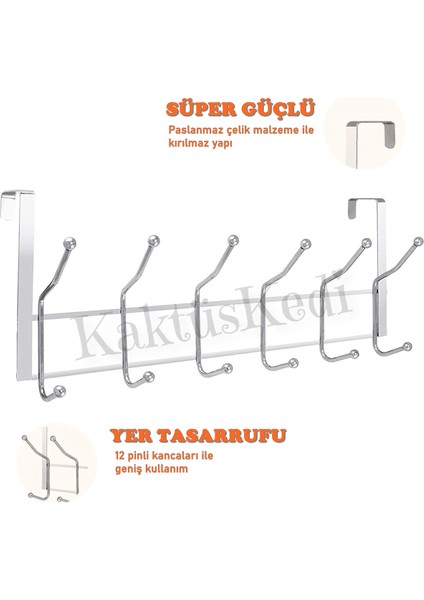 Krom Kapı Arkası Askı 12 Kancalı 7159951 modelleri
