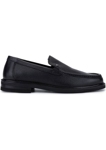 Erkek Hakiki Deri Siyah Floter Loafer Ayakkabı 1008 3500 Erk Ayk SK25-26 Sıyah Fltr
