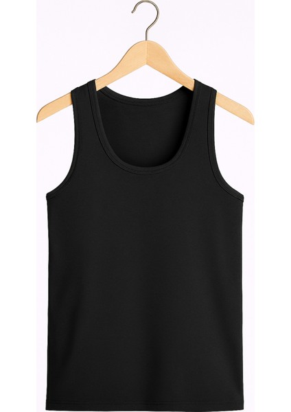 Erkek %100 Pamuklu Siyah 2'li Ribana Atlet Q2İ2K2L9KK modelleri