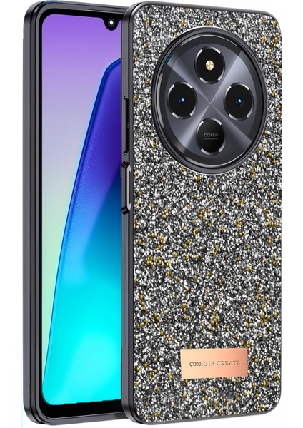 Bfs Xiaomi Redmi 14C Bright Simli Kapak - Gümüş