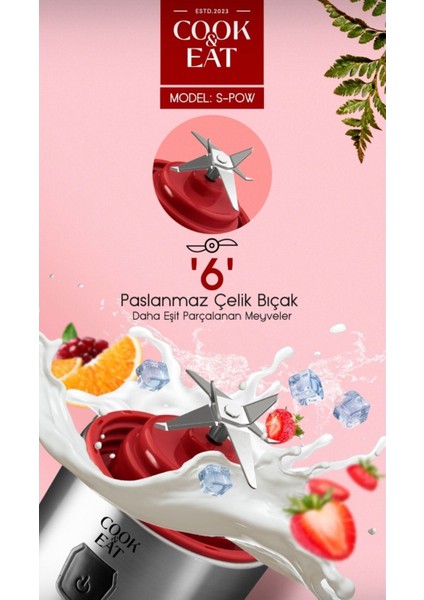 450 ml Taşınabilir Metal Kişisel Blender, Shake'n Smoothies, Keskin Bıçaklı, Şık ve Kullanışlı fiyatları